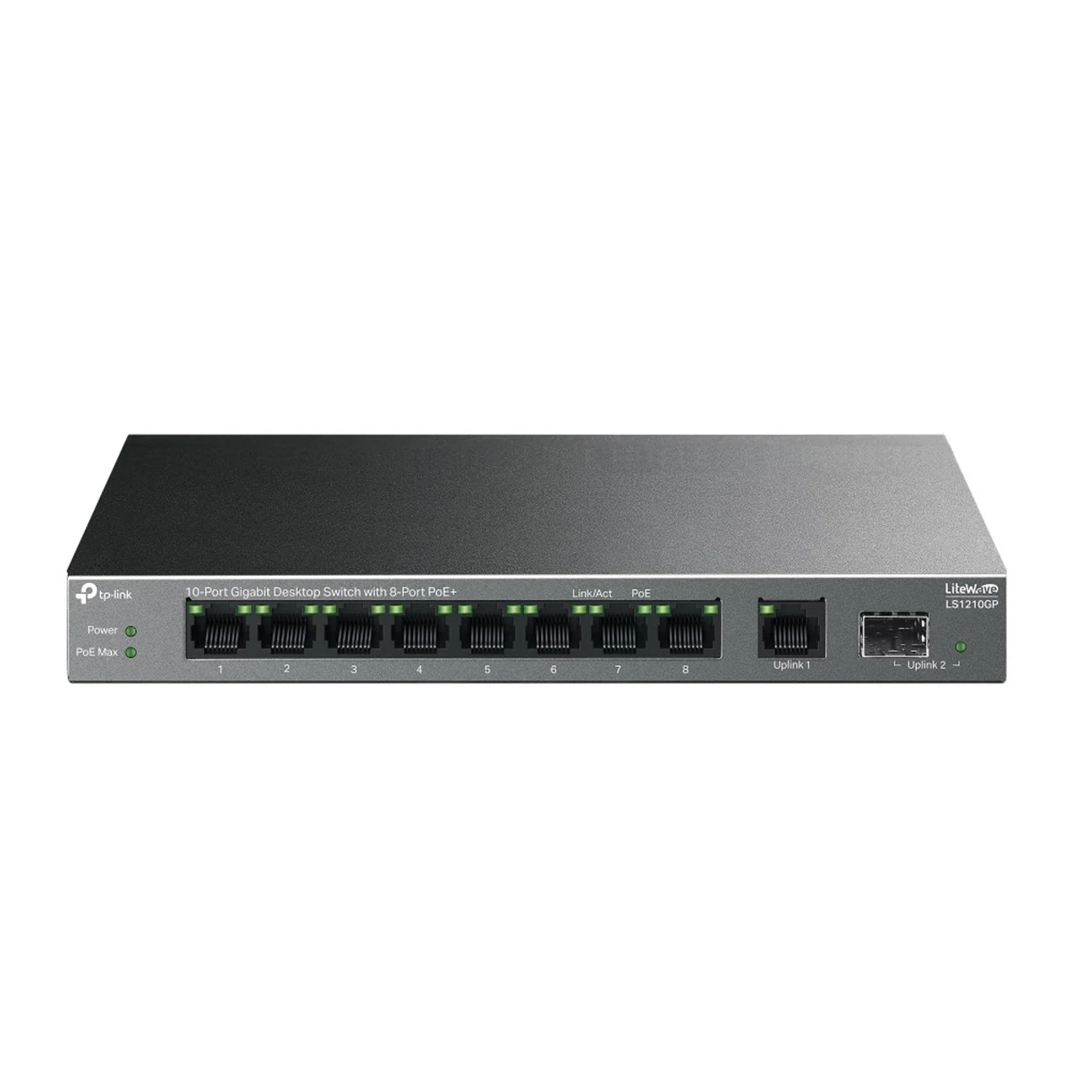 Switch TP-LINK LS1210GP - Czarny, LED