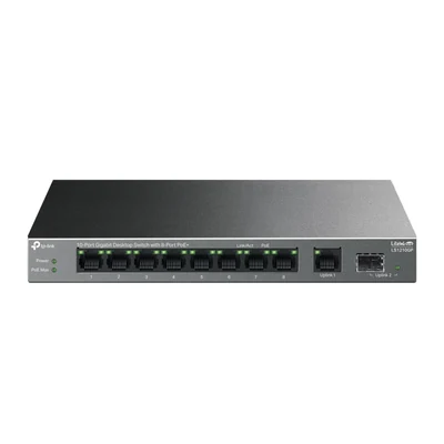 Switch TP-Link LS1210GP - 12 portów Gigabit Ethernet, czarny