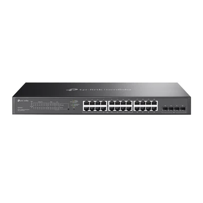 Przełącznik sieciowy TP-Link SG2428LP - Montaż w szafie rack, z diodami LED