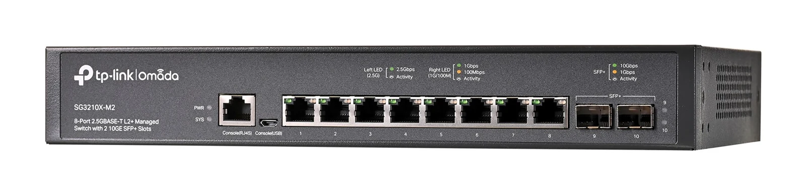 Switch TP-LINK SG3210X-M2 1U Czarny — zdjęcie 1 z 8