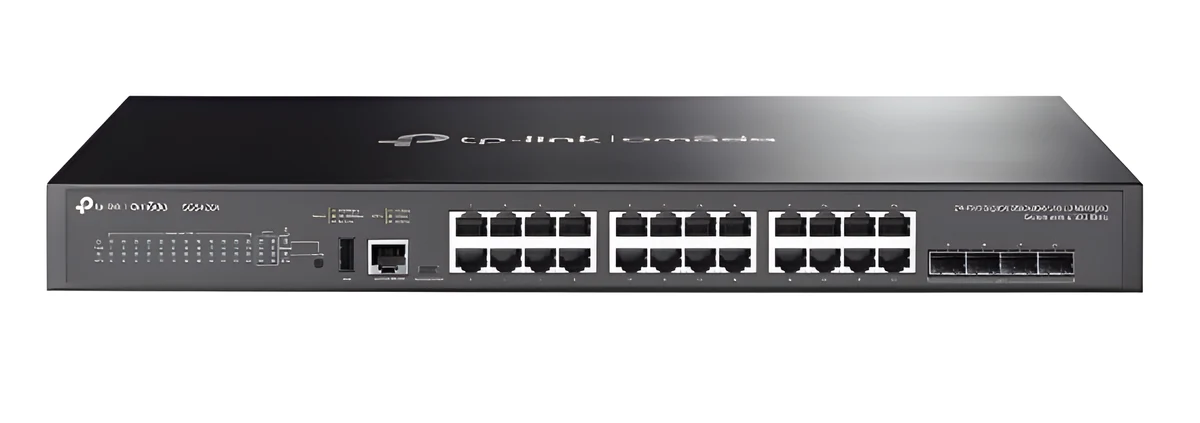 Switch TP-LINK SG5428X - Czarny, LED
