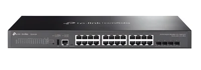 Przełącznik sieciowy TP-Link SG5428X - Czarny, z diodami LED