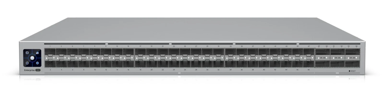 Zarządzany przełącznik warstwy agregacyjnej Ubiquiti Enterprise Campus 48-portowy 25Gbps + 6 portów 100Gbps (ECS-Aggregation) — zdjęcie 1 z 8