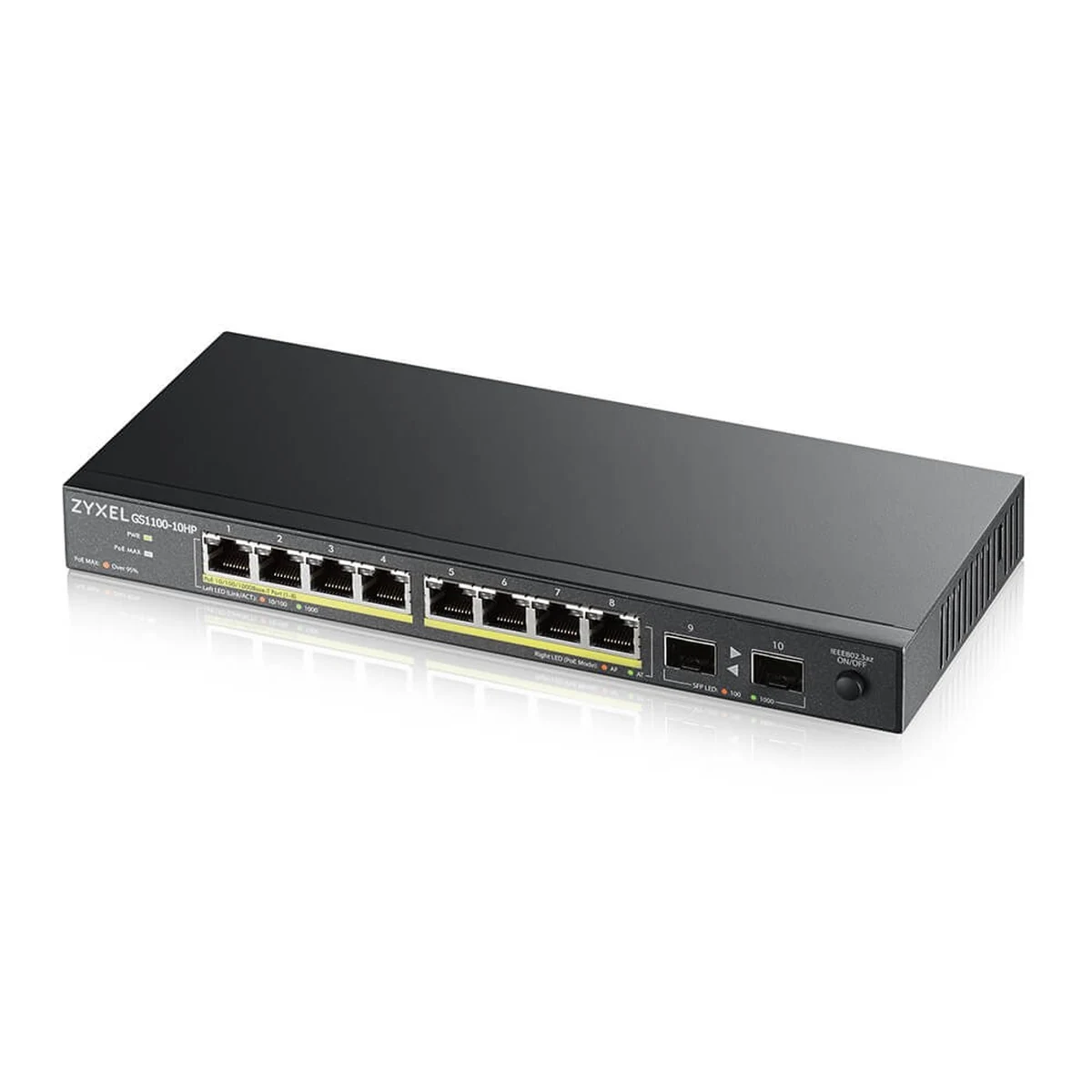 Switch Zyxel GS1100-10HP 10p PoE 130W Niezarządzany