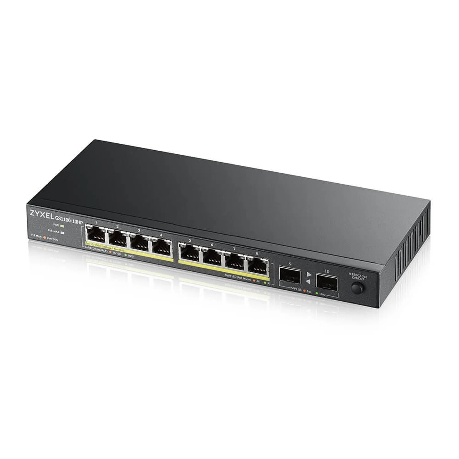 Switch Zyxel GS1100-10HP 10p PoE 130W Niezarządzany — zdjęcie 1 z 4