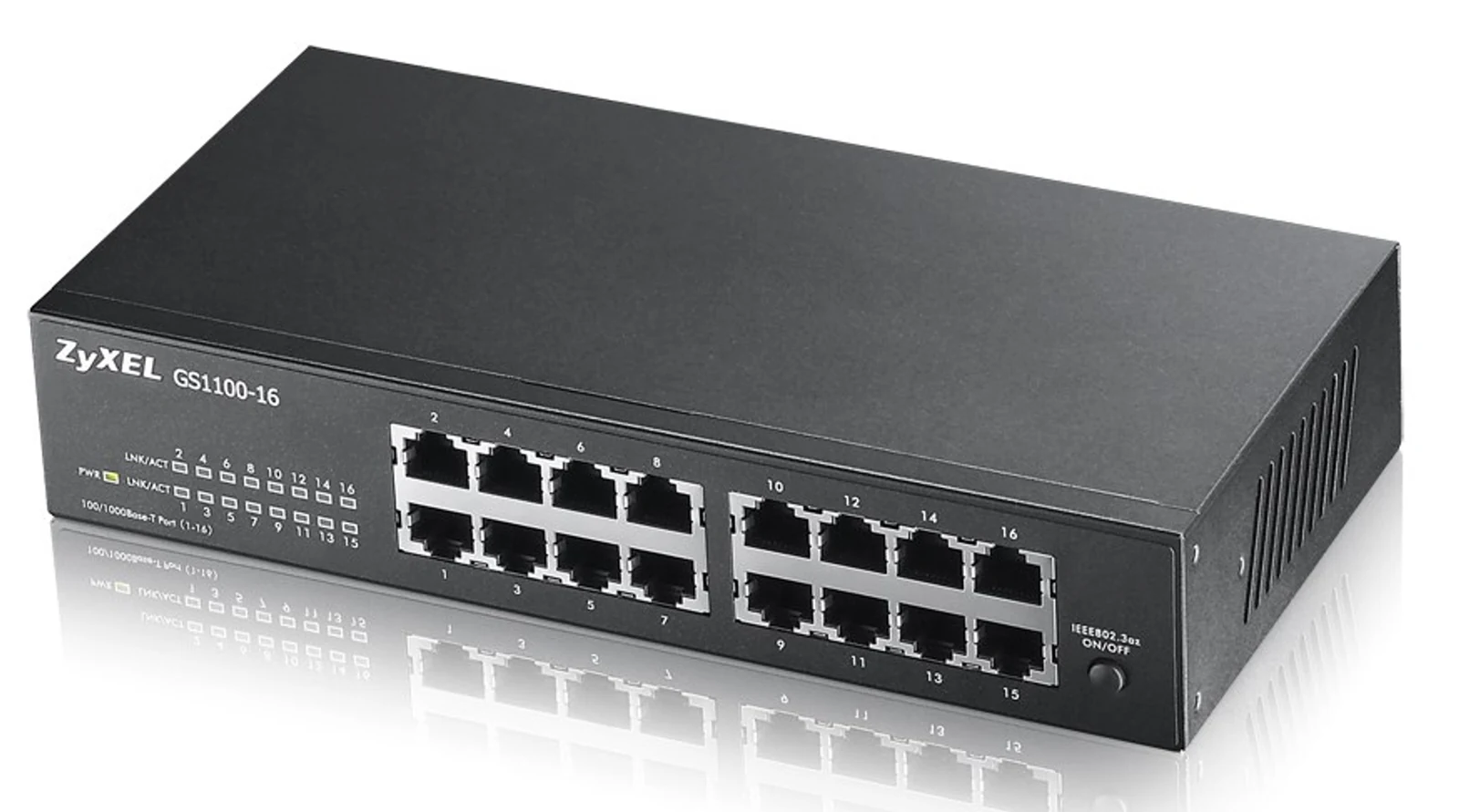 Switch Zyxel GS1100-16E-EU0101F 16p Unmanaged, Fanless, Slim — zdjęcie 1 z 8