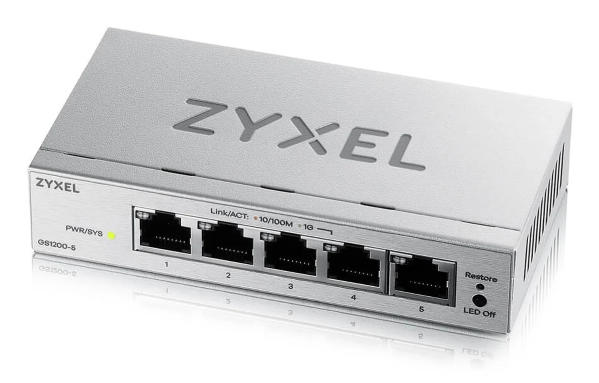 Switch Zyxel GS1200-5V3 5p Managed Gigabit