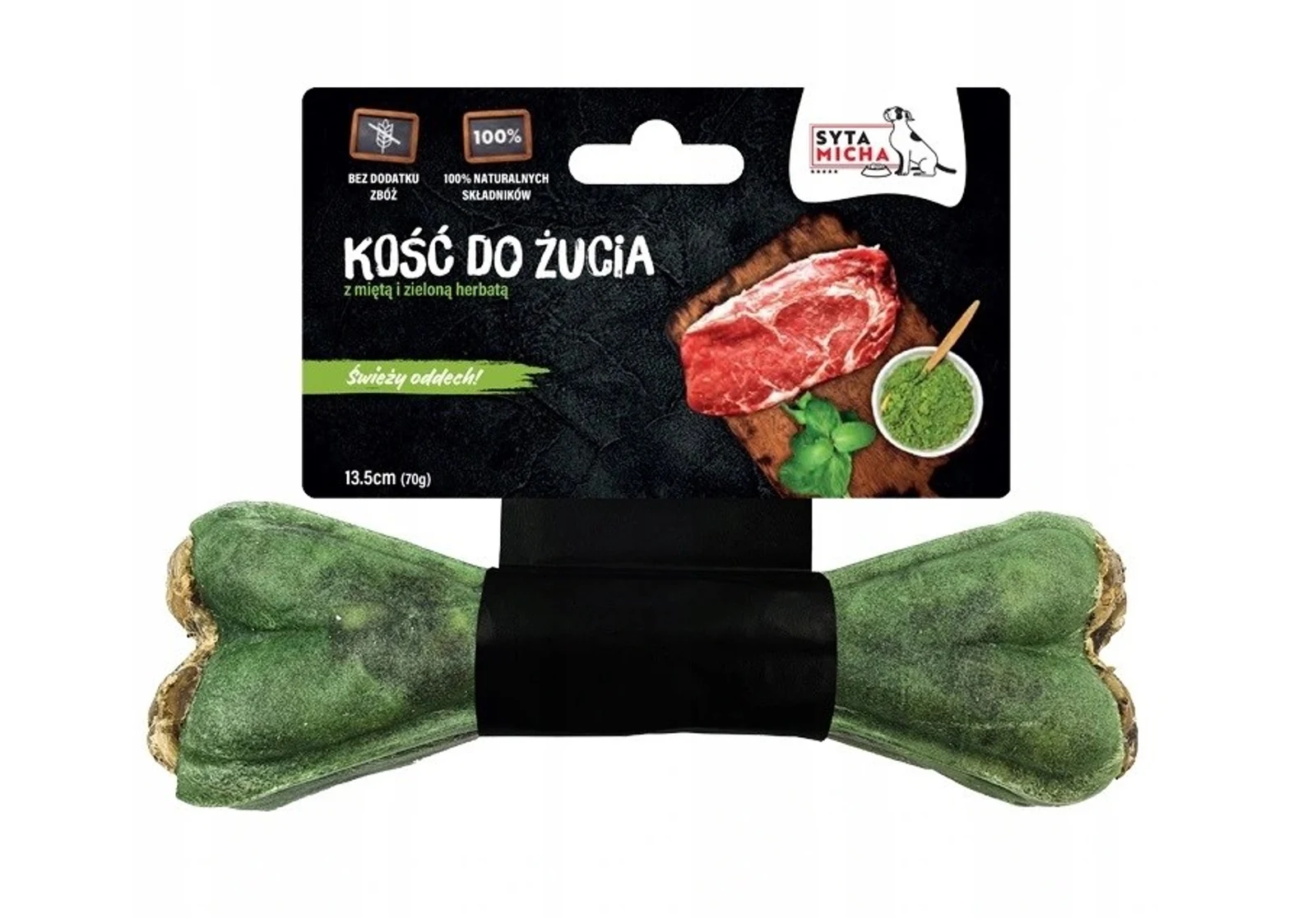 SYTA MICHA Kość do żucia 13,5cm na prześwisty oddech