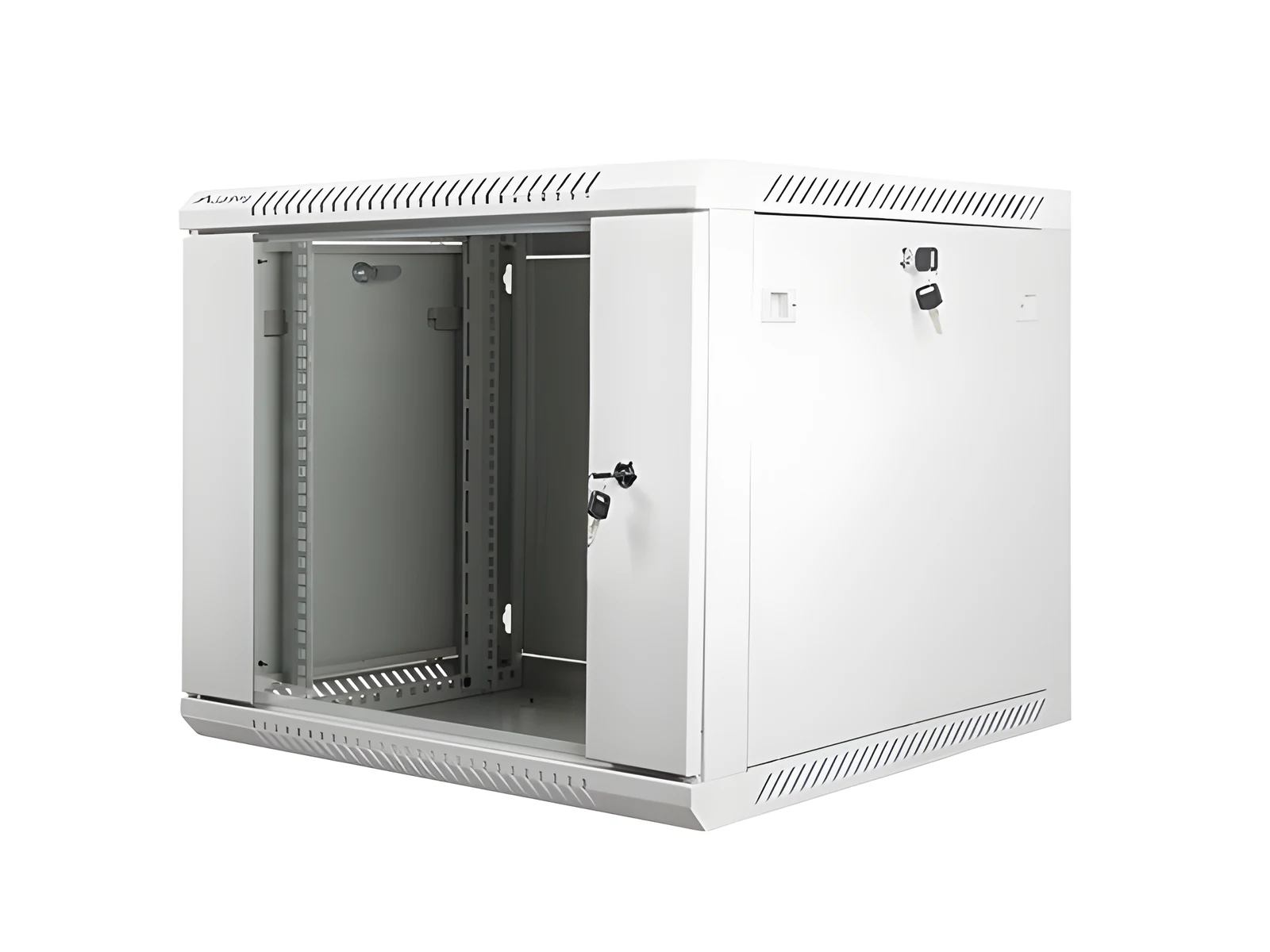 Szafa wisząca Lanberg WF01-6609-10S (9U, 500x600x600 mm, szklane drzwi, 19", szara) — zdjęcie 1 z 5