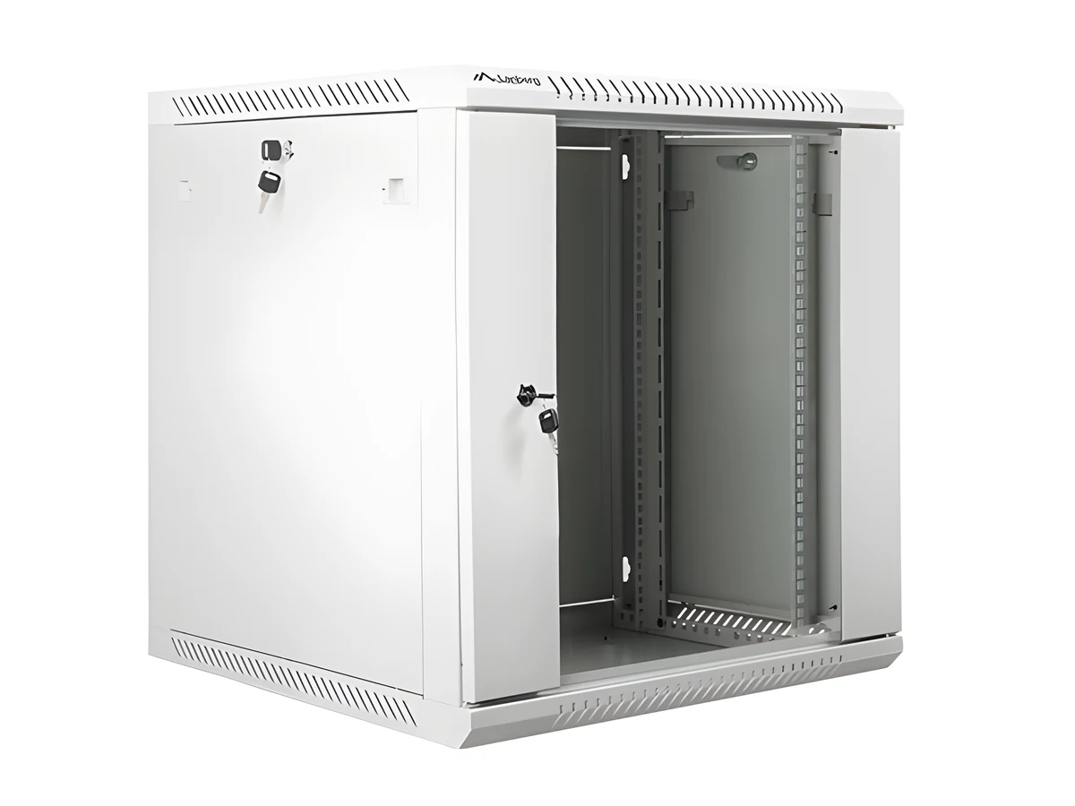Szafa rack Lanberg WF01-6612-10S (12U; 635mm / 600mm / 600 mm; wisząca; Szklane; 19''; kolor szary)