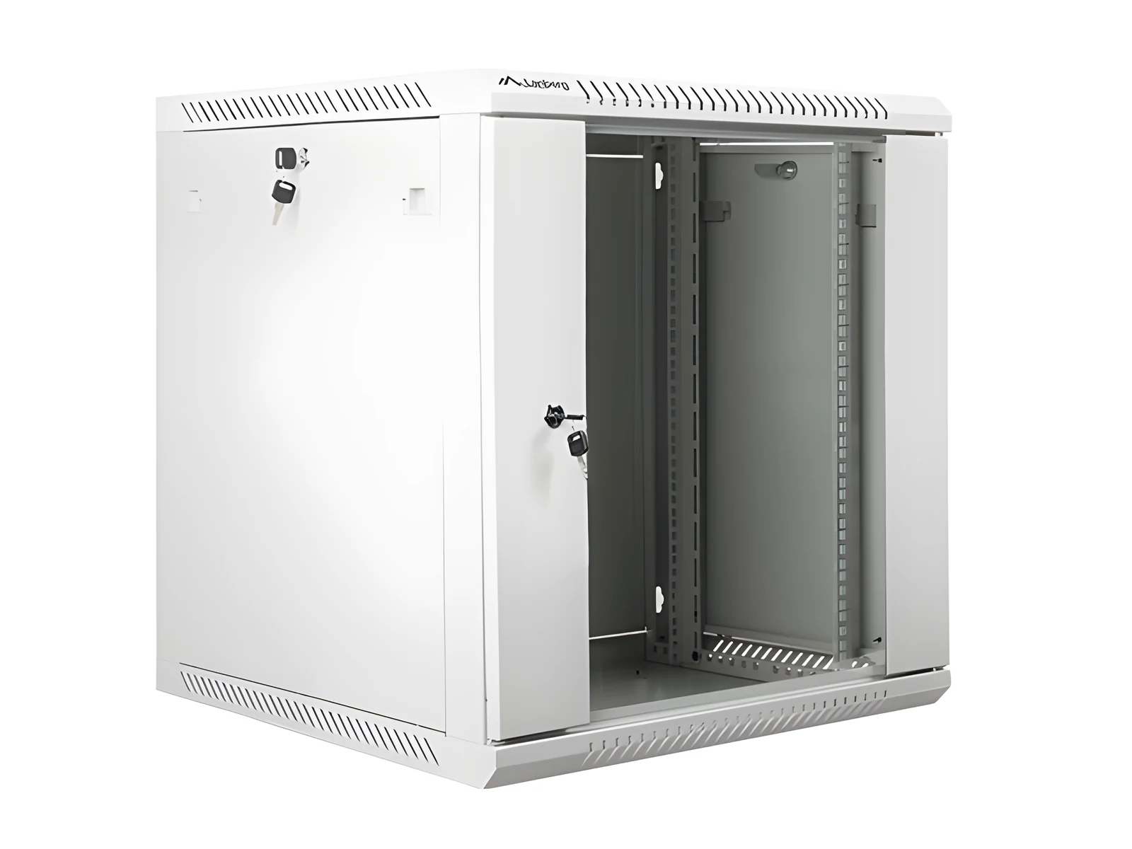 Szafa wisząca Lanberg WF01-6612-10S (12U, 635x600x600 mm, szklane drzwi, szara) — zdjęcie 1 z 5
