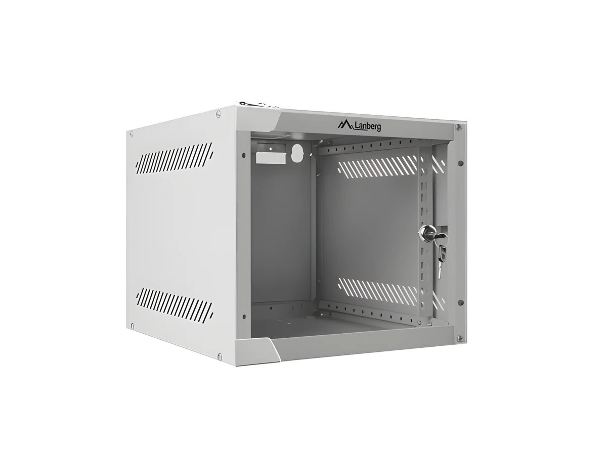 Szafa rack Lanberg WF10-2304-10S, 4U, szklane, szara
