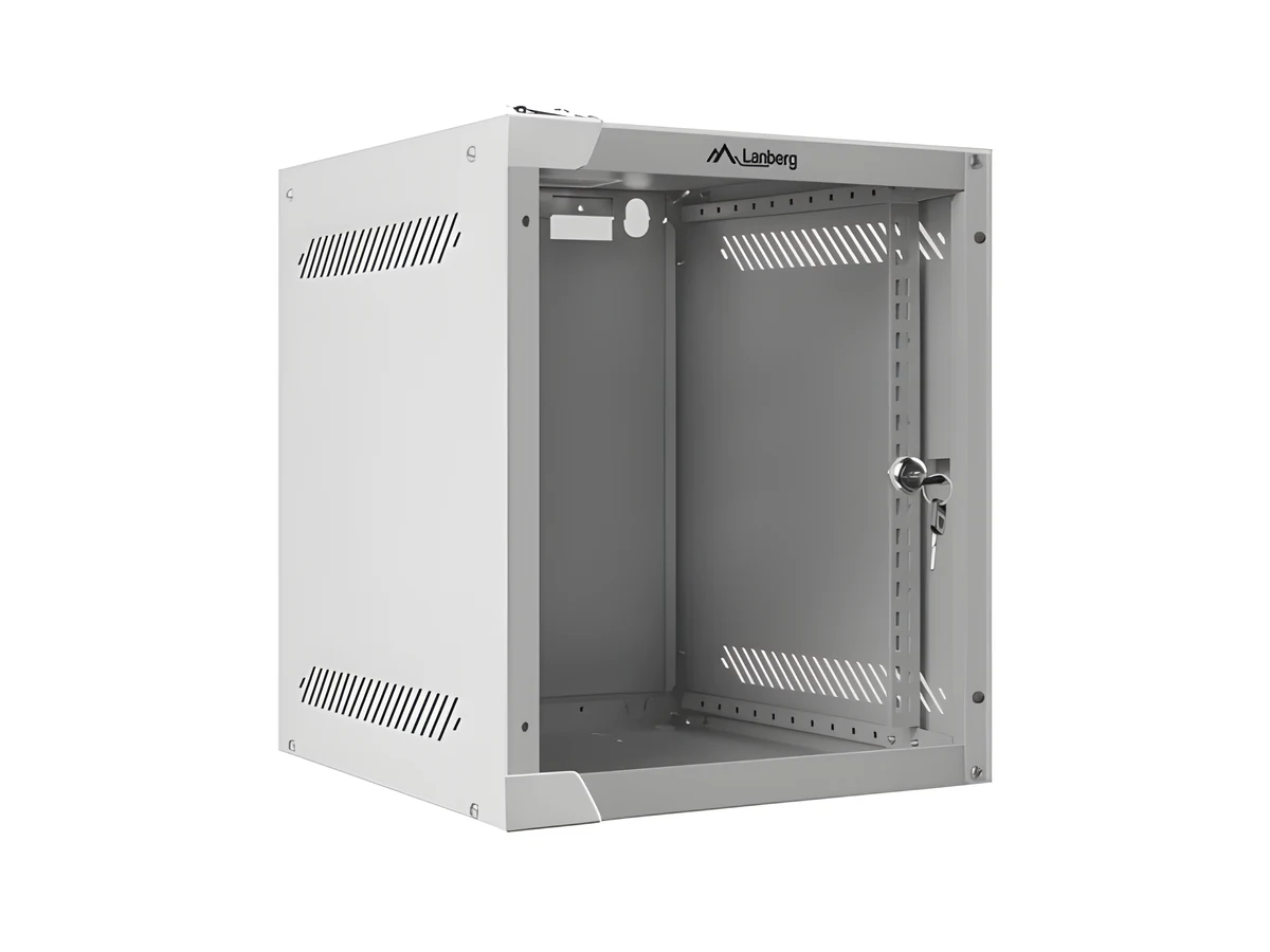 Szafa rack Lanberg WF10-2306-10S, 6U, szklane, szara