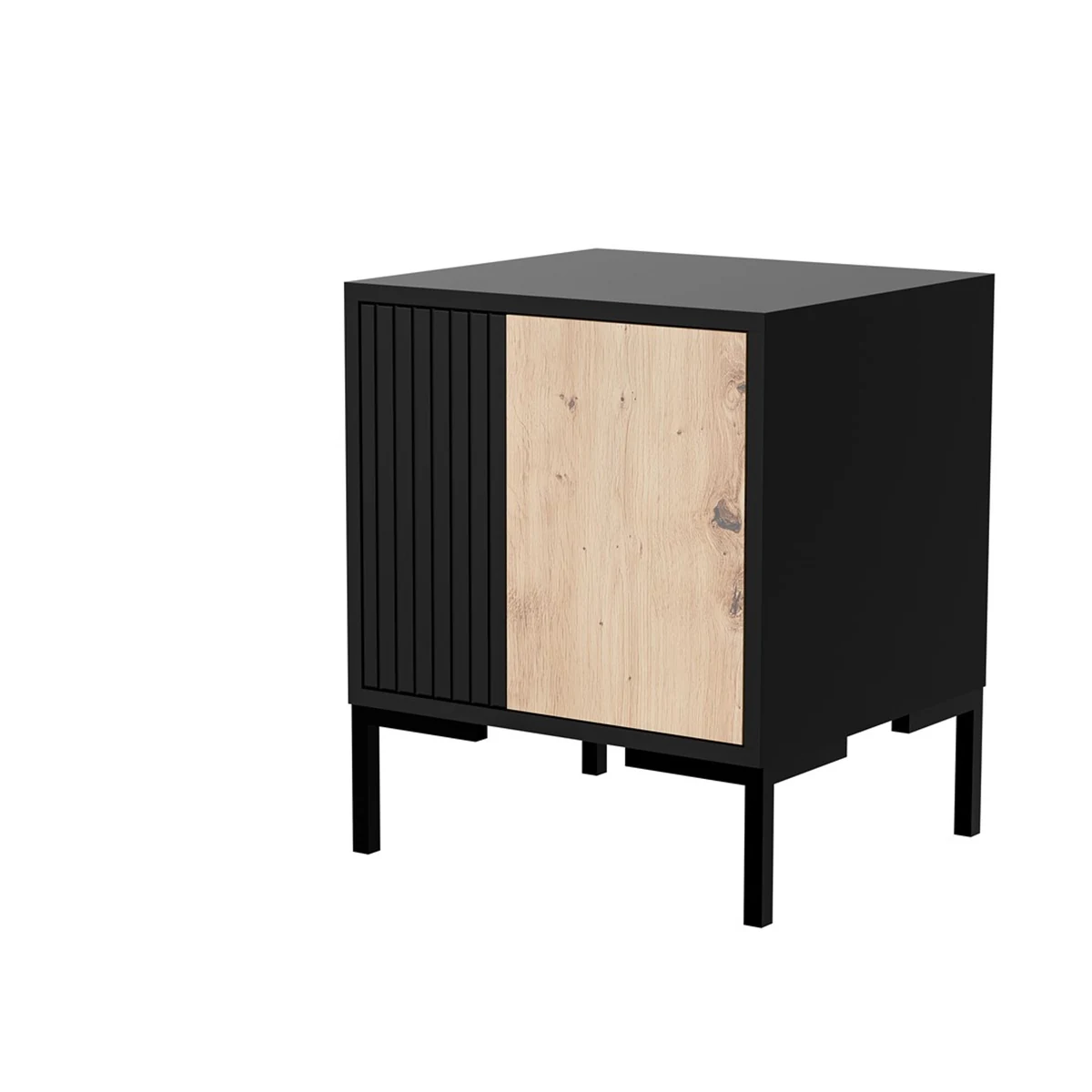 Szafka nocna MERCI 44x40x52,5 czarny/dęb