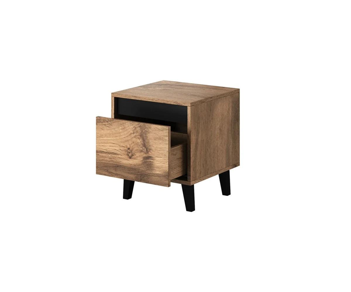 Szafka nocna NORD 2szt. 40x38xH45 dęb wotan/antracyt