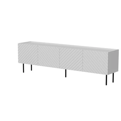 Szafka RTV LUCCA 4D, 200x40x59 cm, biała