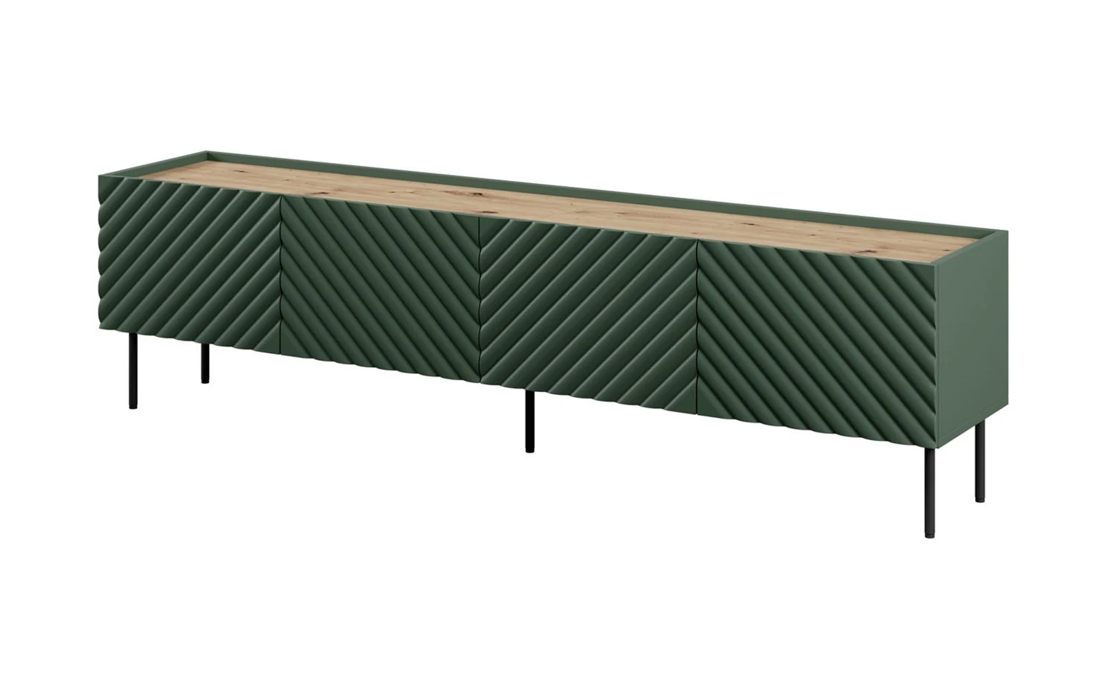 Szafka RTV ONDA 4D 200x40x54.35 zielona — zdjęcie 1 z 5
