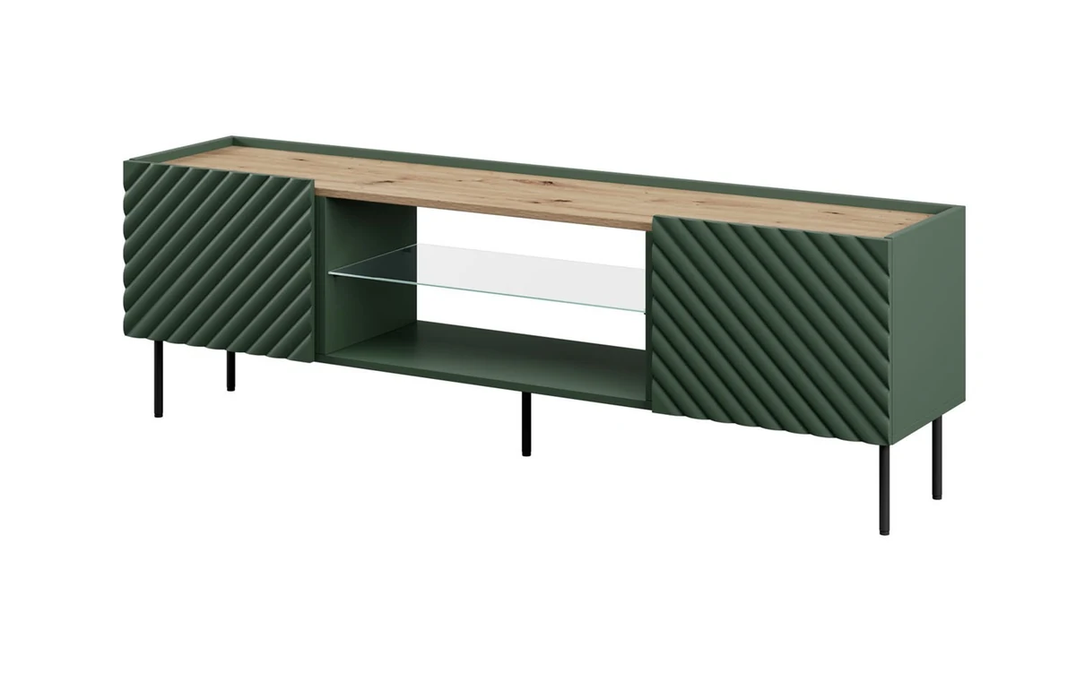 Szafka RTV EF Onda 180,5x40x58,4 cm, zielona