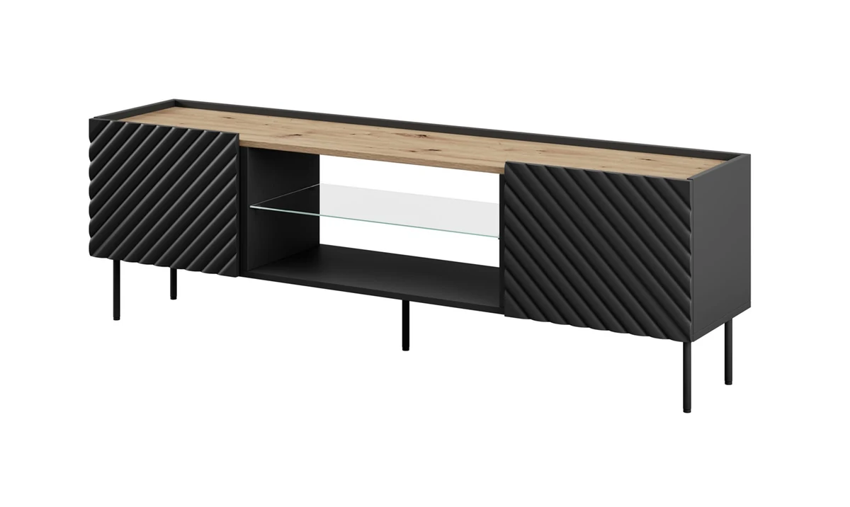 Szafka RTV EF ONDA 180x40x39-58 czarny