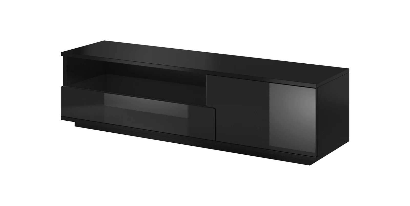 Szafka RTV MUZA 138/40/41 czarny/czarny połysk — zdjęcie 1 z 2