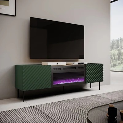 Szafka RTV ONDA 180,5x40x58,4 cm z kominkiem elektrycznym
