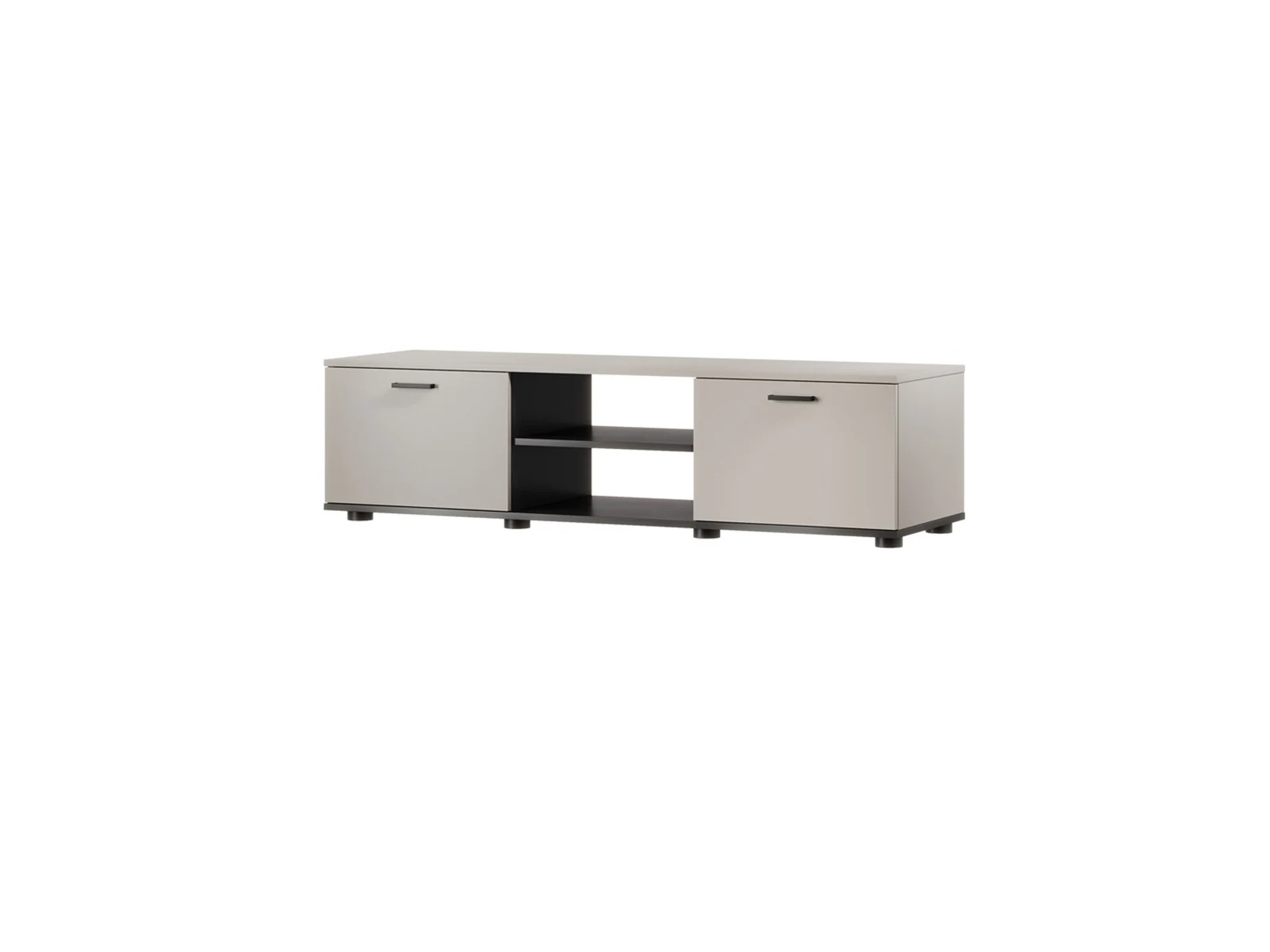 Szafka RTV SOHO 140x43x37 kaszmir+czarny — zdjęcie 1 z 4