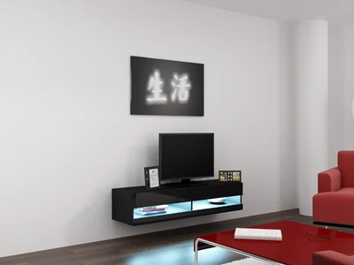 Szafka RTV VIGO NEW 140 cm, czarna