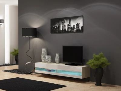 Szafka RTV VIGO NEW 180 cm, sonoma/biały