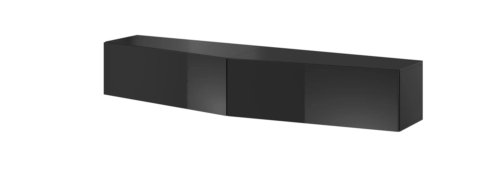 Szafka RTV VIGO SLANT 180cm czarny/czar.poł — zdjęcie 1 z 5