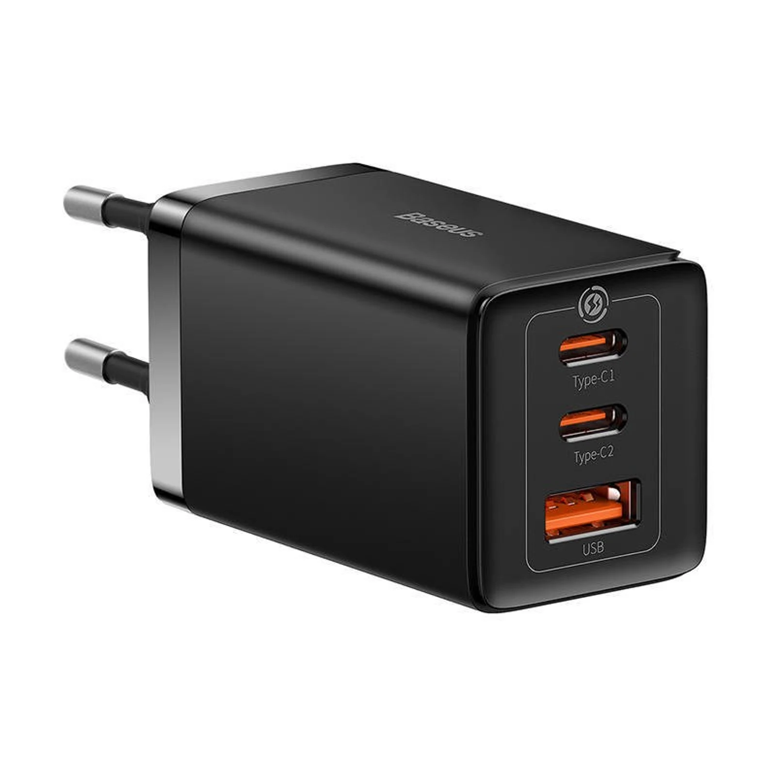 Ładowarka sieciowa Baseus GaN5 Pro 65W, 2x USB-C + USB, biała z kablem USB-C 100W — zdjęcie 1 z 3