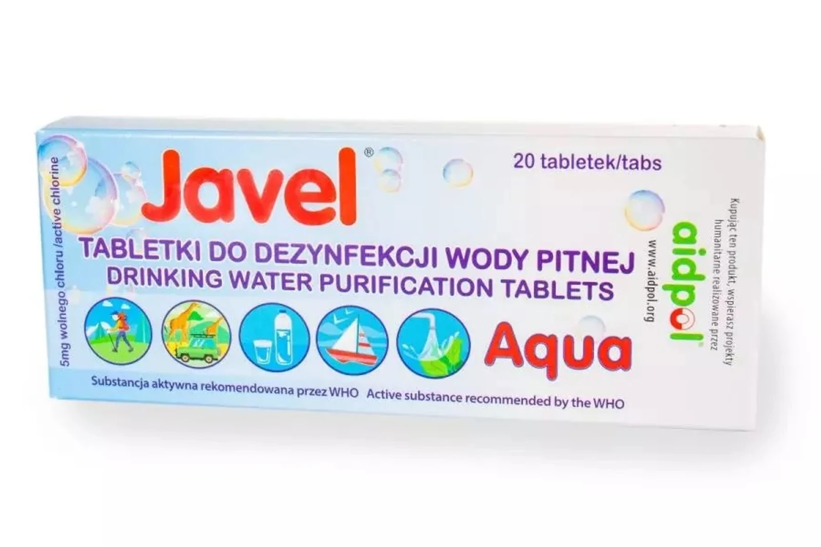 Tabletki do dezynfekcji wody Javel Aqua 20 szt.