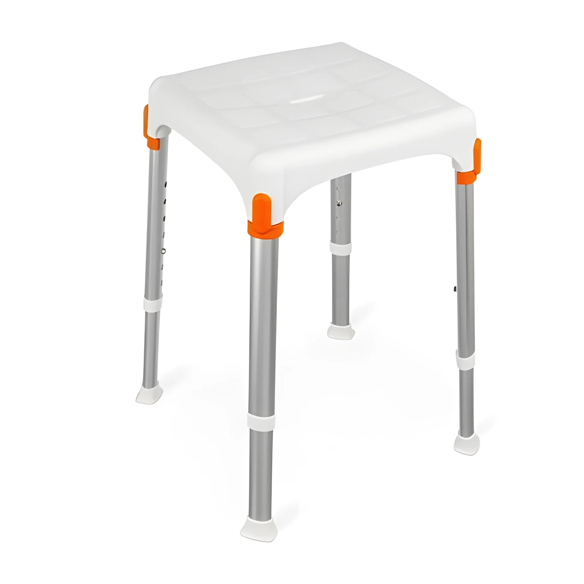Taboret prysznicowy kwadratowy Biały - KING-STA-20