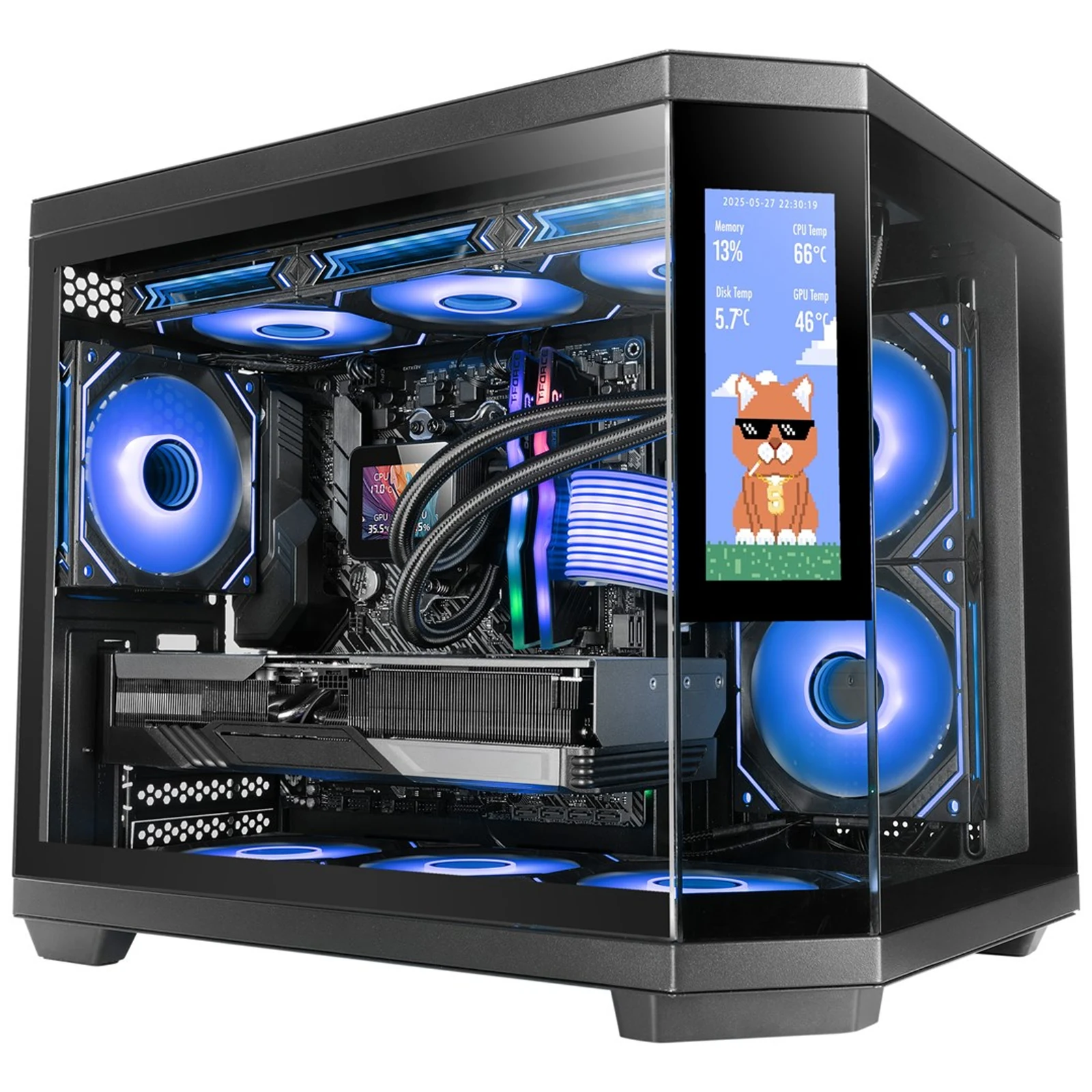 Obudowa komputerowa Tacens Mars MC-3T Core LCD 7.2" mATX — zdjęcie 1 z 8
