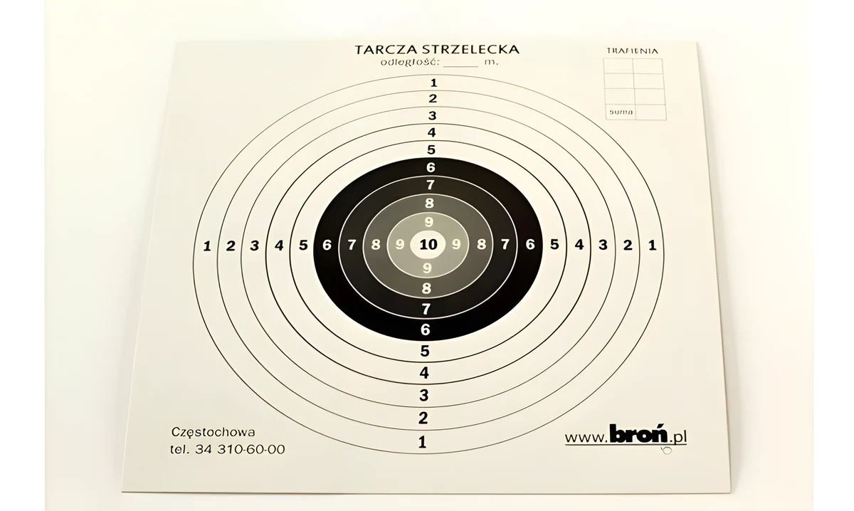 Tarcze strzeleckie papierowe 14x14 cm, 100 sztuk