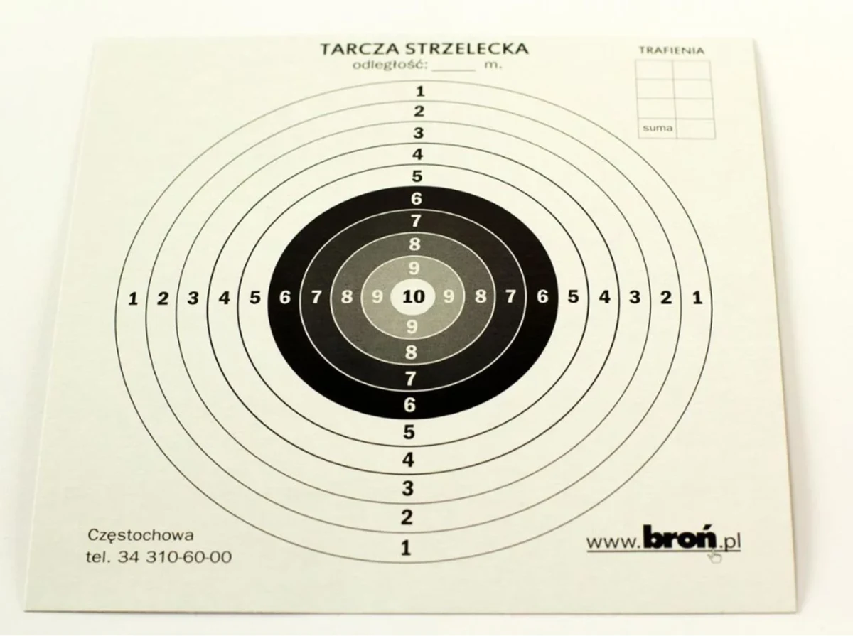 Tarcze strzeleckie papierowe 17x17 cm, 100 szt.