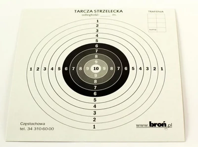 Tarcze strzeleckie papierowe 17x17 cm, 100 szt.