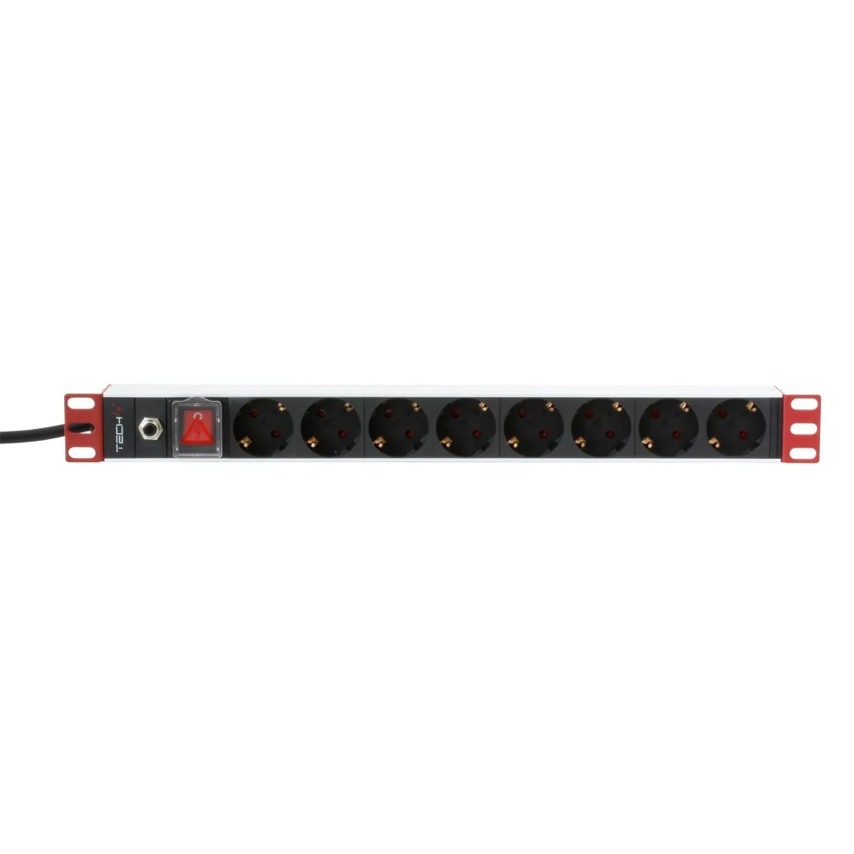 TECHLY Listwa Zasilająca 19'1U X8 - Gniazda Schuko