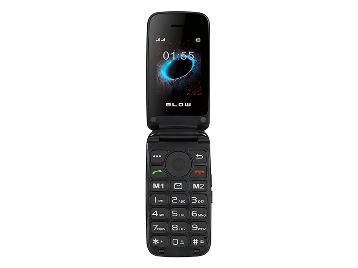 Telefon komórkowy dla seniora BLOW S24 czarny z klapką