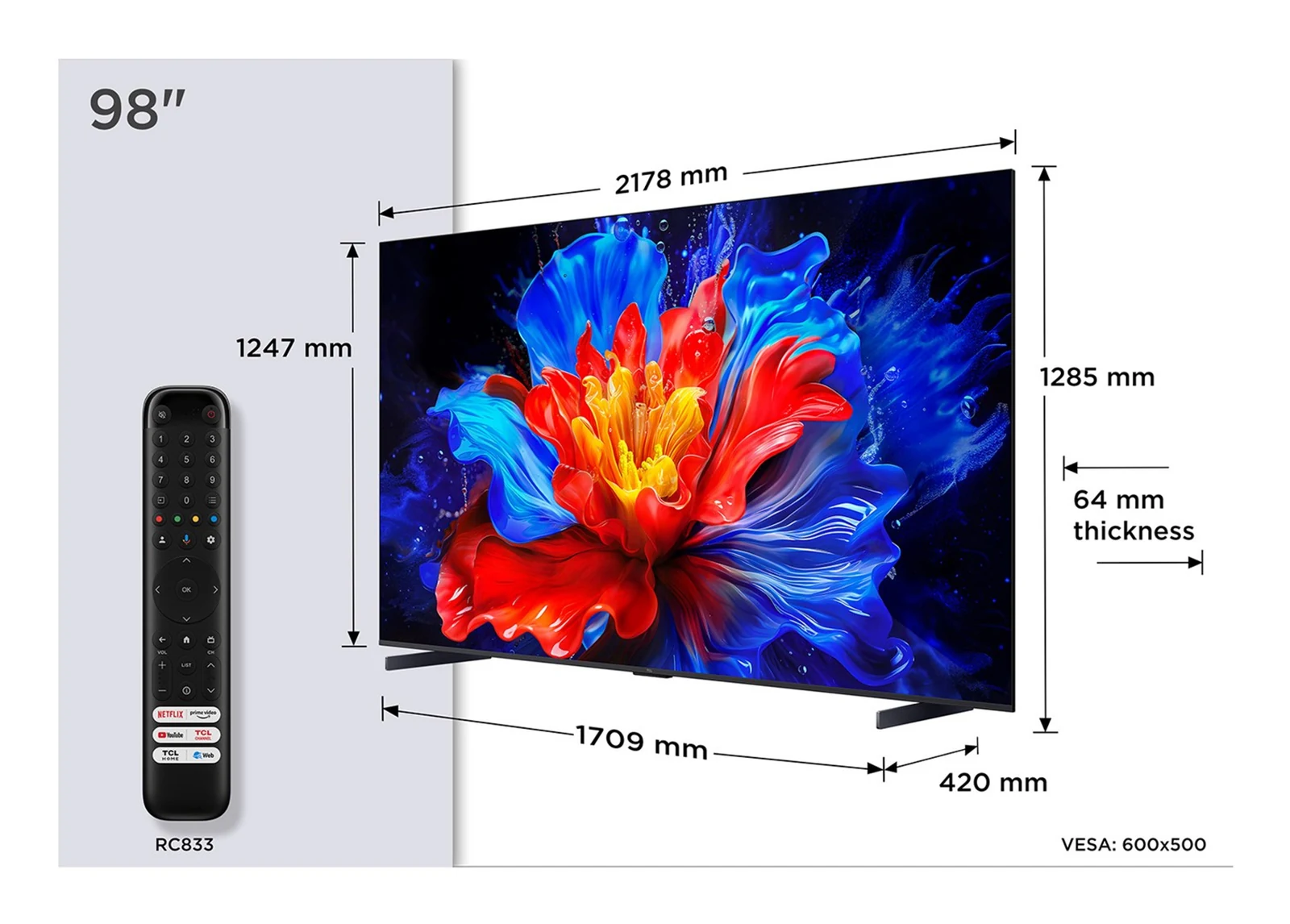 Telewizor 98" TCL 98P8K QLED — zdjęcie 1 z 6