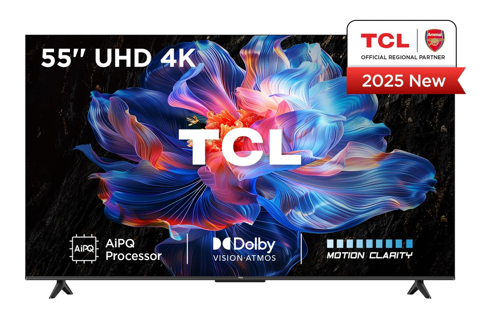 Telewizor TCL 55V6C 55'' 4K Ultra HD Google TV Dolby Atmos DVB-T2 (Wyprzedaż) — zdjęcie 1 z 8