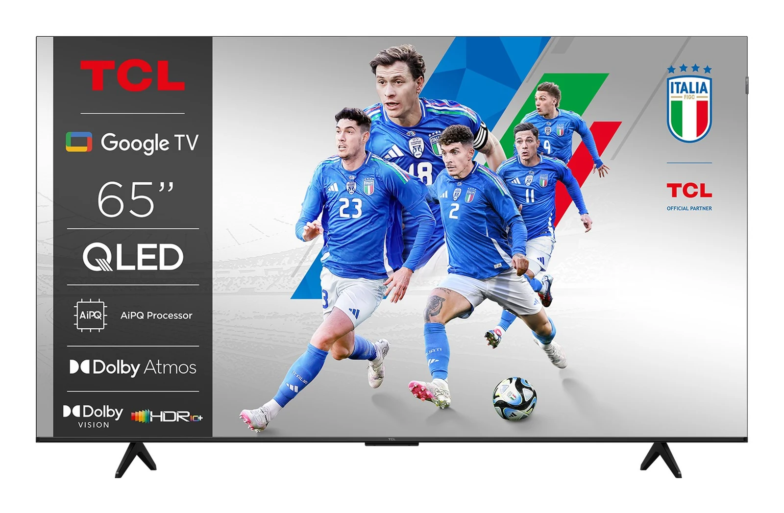 Telewizor TCL 65P7K QLED 65'' 4K Ultra HD Google TV Dolby Atmos DVB-T2 Metaliczny — zdjęcie 1 z 8