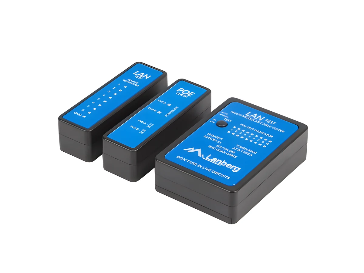 Tester kabli Lanberg NT-0404 - Diody LED, Złącza BNC, RJ-11, RJ-45