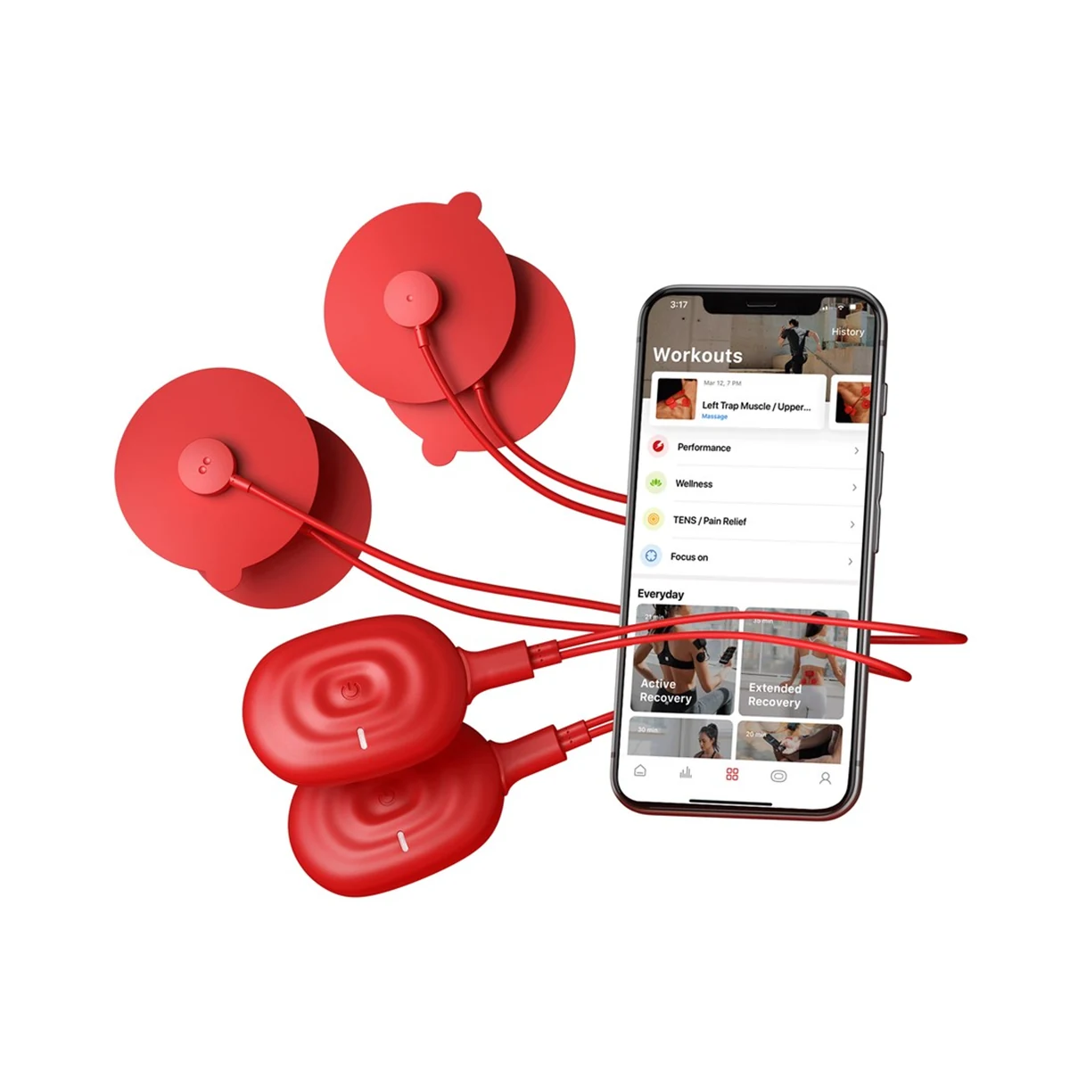 Therabody PowerDot 2.0 Duo czerwony