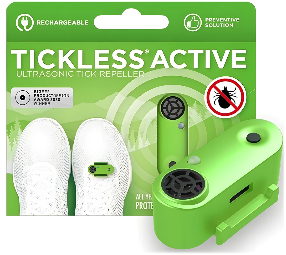 Tickless Active Green - Odstraszacz kleszczy dla ludzi