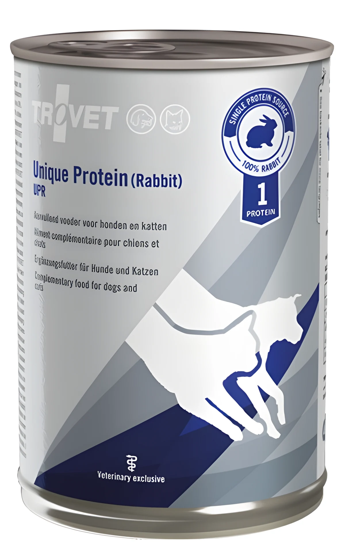 TROVET Unique Protein UPR z królikiem - 400 g [Typ] Karma mokra dla psa [Marka] TROVET [Model] Unique Protein UPR [Kluczowe specy] Z królikiem, 400 g
