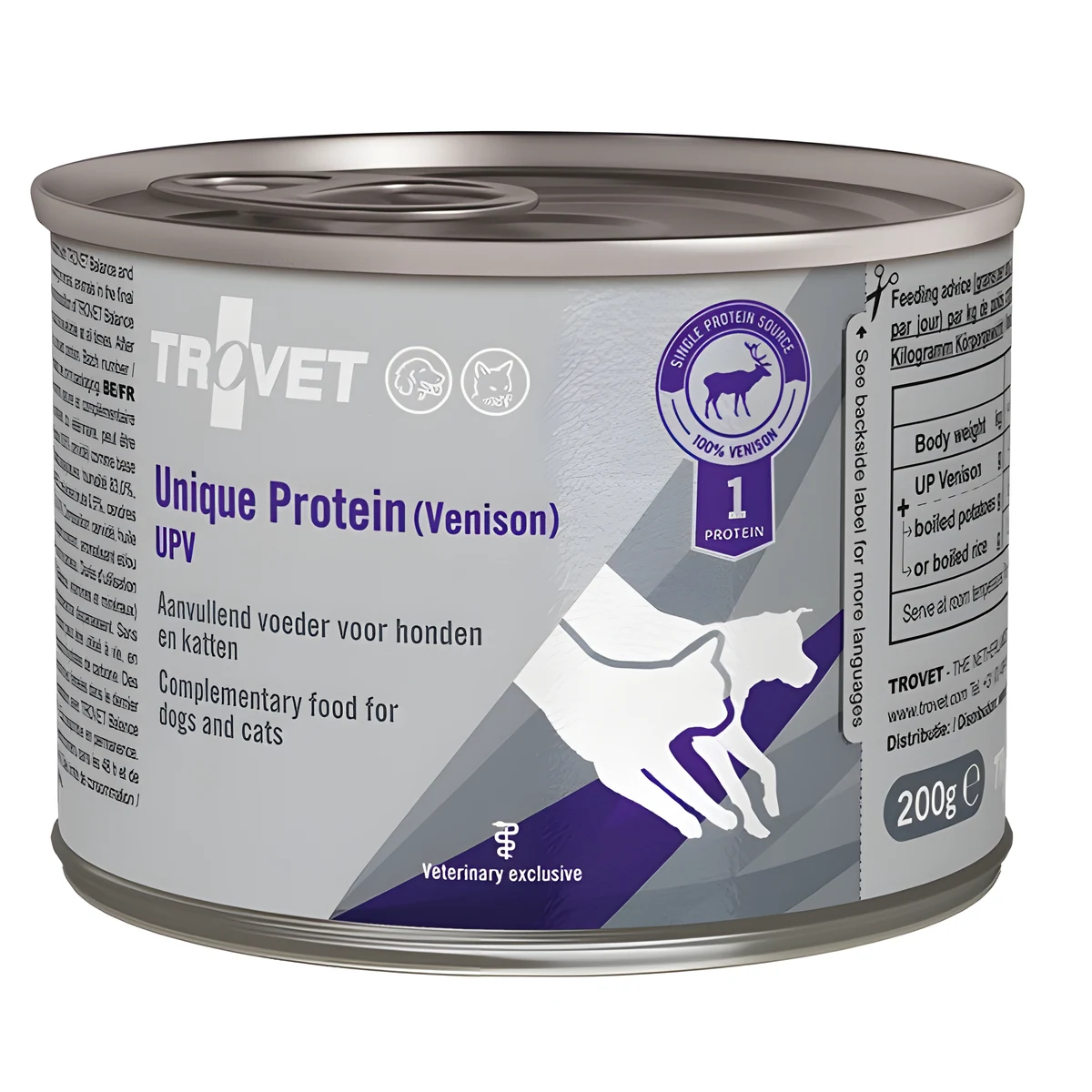 Mokra karma dla psa Trovet UPV Unique Protein z dziczyzną 200g