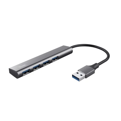 Hub USB Trust HALYX 4-portowy - Czarny/Szary