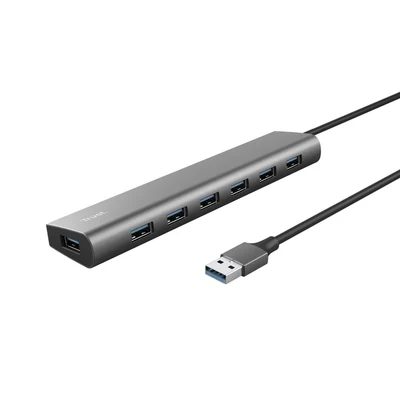 Hub USB Trust HALYX 7 Port, srebrny