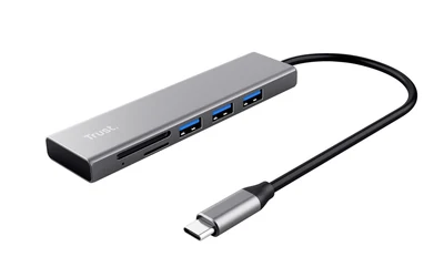 Hub USB-C Trust Halyx Fast z czytnikiem kart