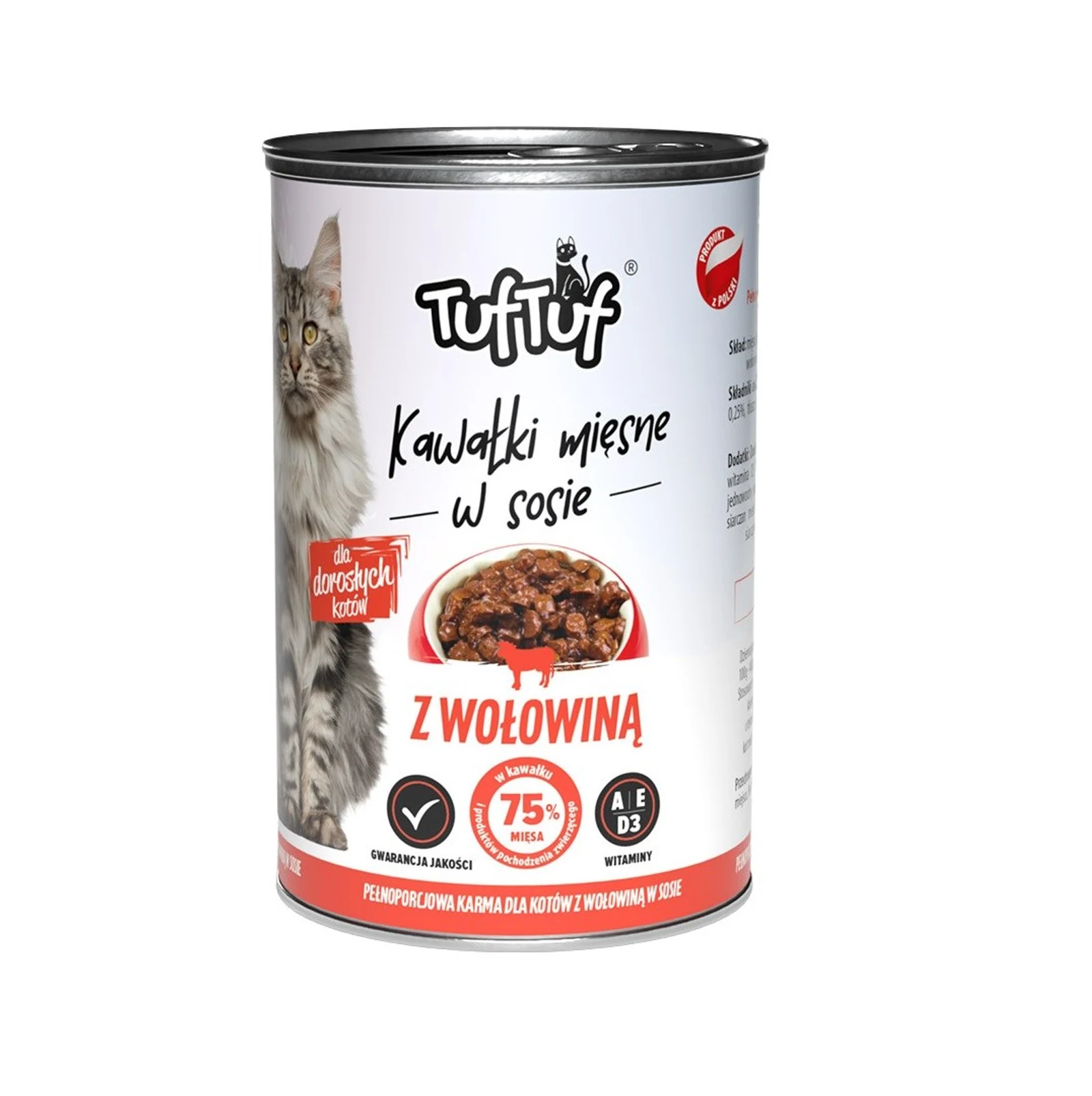 Tuf Tuf kawałki mięsne z wołowiną 415g — zdjęcie 1 z 2